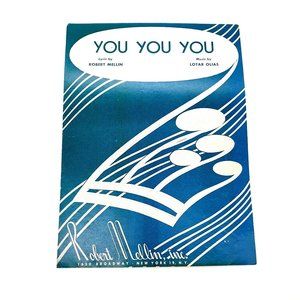 Vintage Sheet Music You You You 1952 Mellin Olias Edition Accord